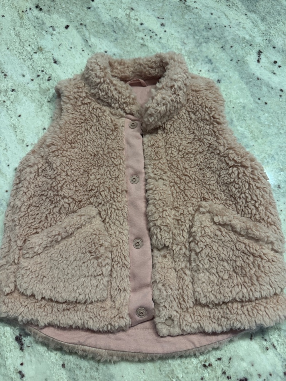 Uniqlo Kids Pink Sherpa Vest